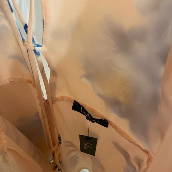 NWT Lulus Garden Walk Blush Pink Skater Dress - Picture 6 of 9